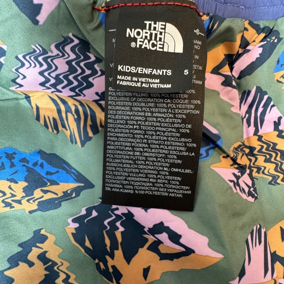 NWT The North Face Reversible Insulated Thermoball Pants, Cave Blue Kids Size 5T - Picture 6 of 9